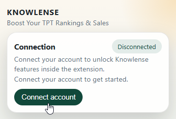 Connect your Knowlense account